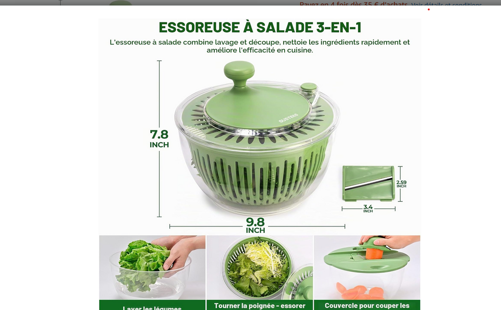Multifunctional Vegetable Salad Spinner And Slicer
